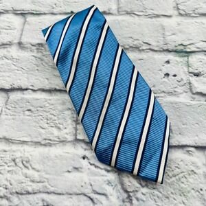 Donald Trump Signature Collection Mens Blue Stripe Silk Tie Office Career Preppy